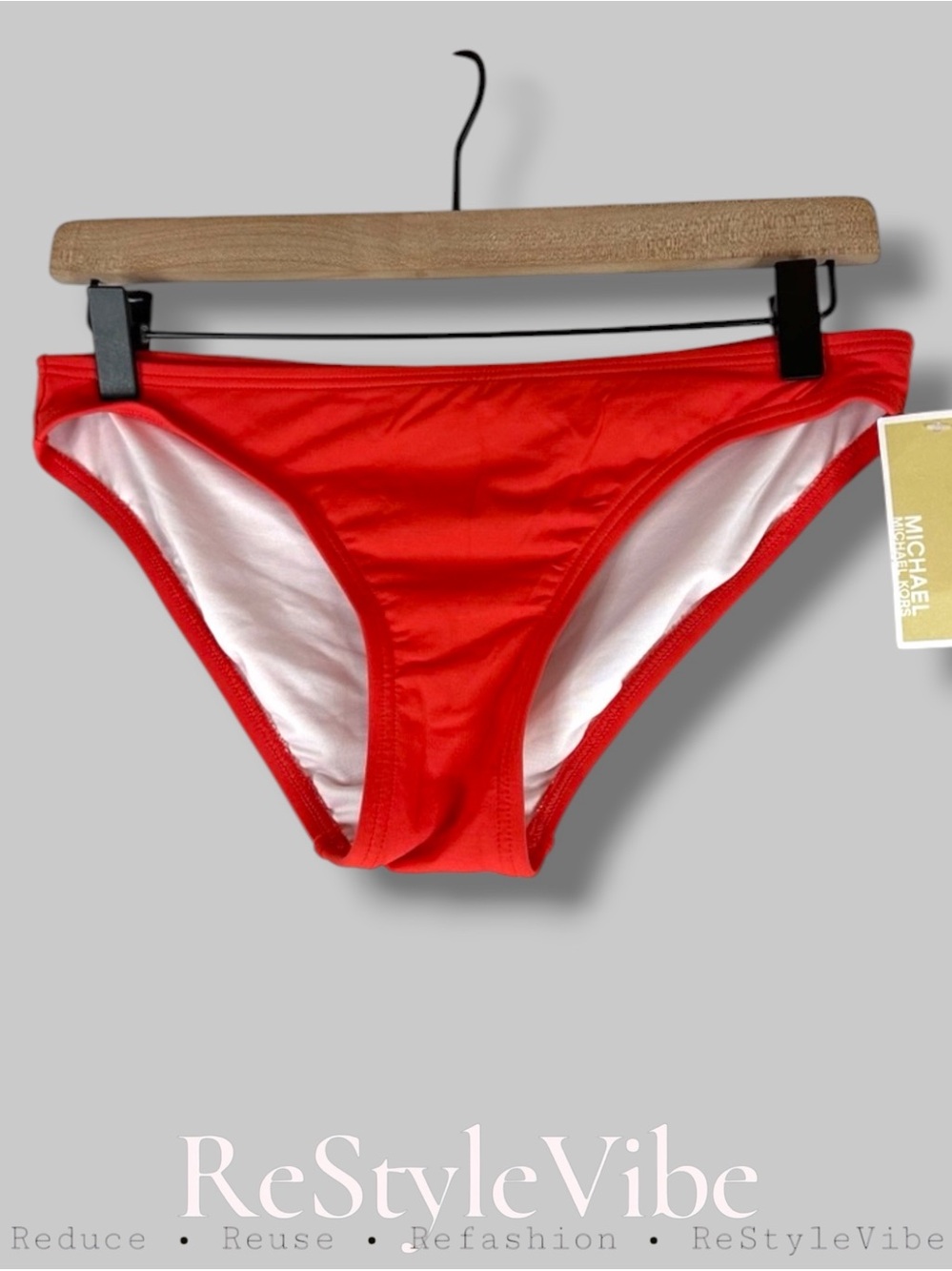MICHAEL KORS Women’s Size S Swim Bikini Bottoms Red NWT NEW Swimsuit